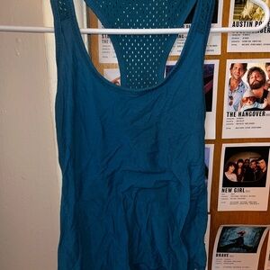Blue Racerback Tank Top